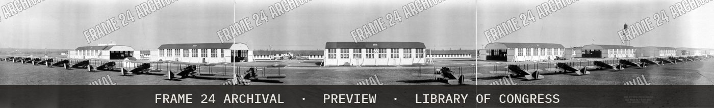 Airfield near San Antonio (1920), restored vintage black and white photograph