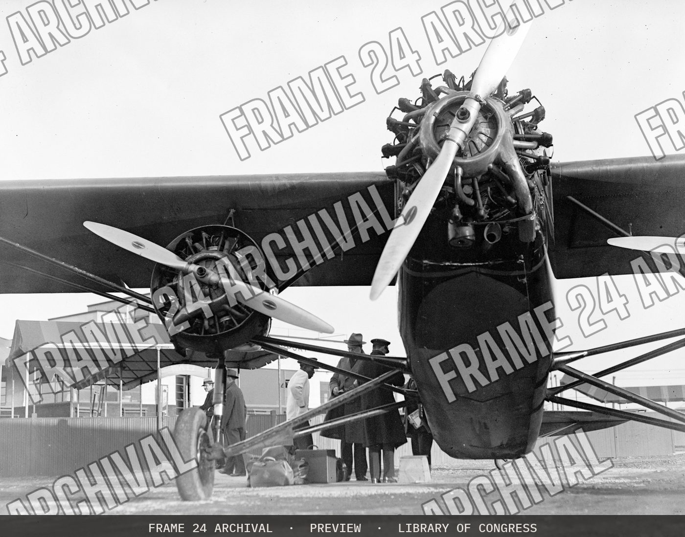 Airplane (1909), restored vintage black and white photograph