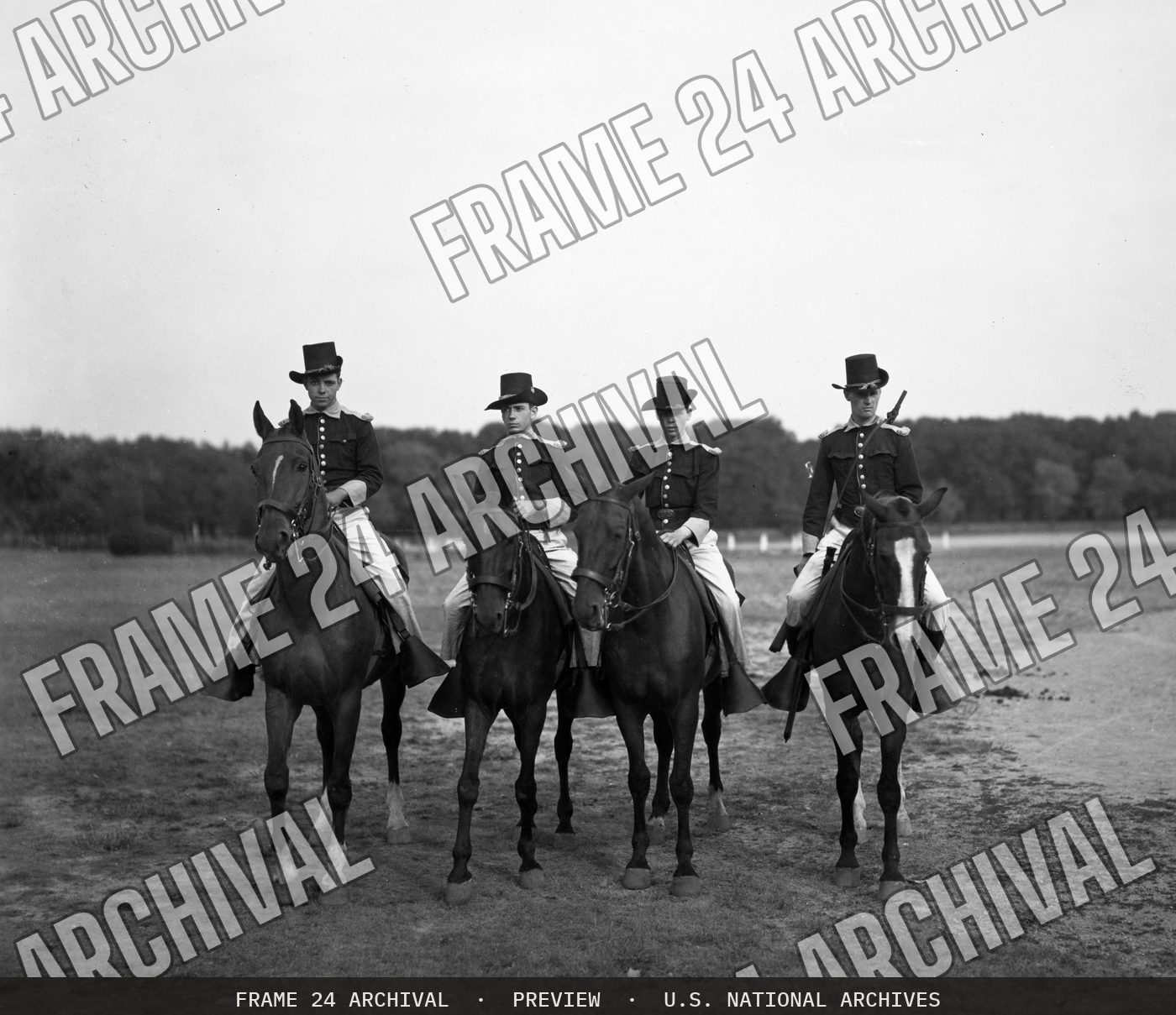 Army Carnival, Washington Barracks, DC (1930), restored vintage black and white photograph