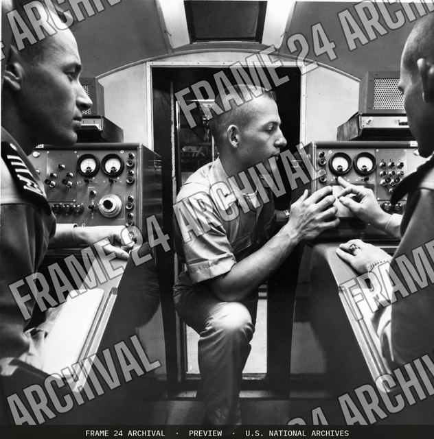 Astronaut Trainees, vintage black and white photograph