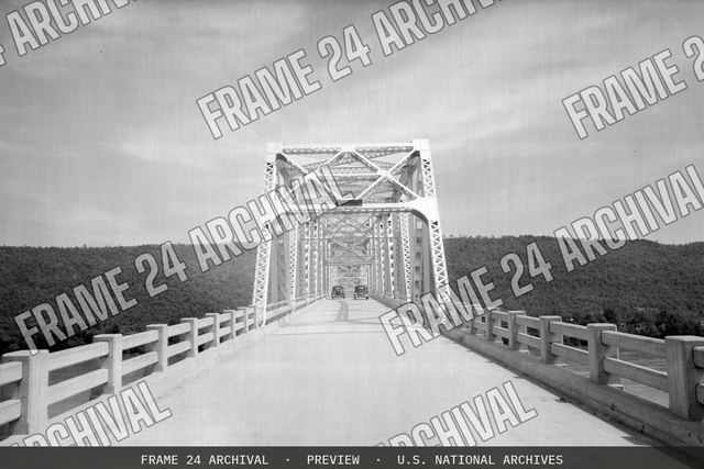 Bridge, vintage black and white photograph