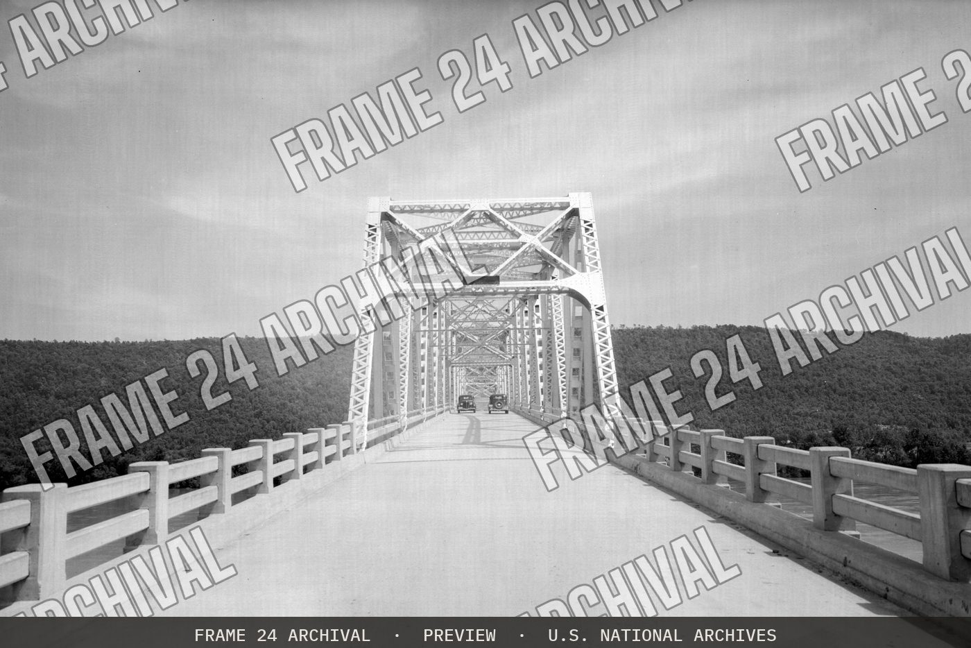 Bridge (1937), restored vintage black and white photograph