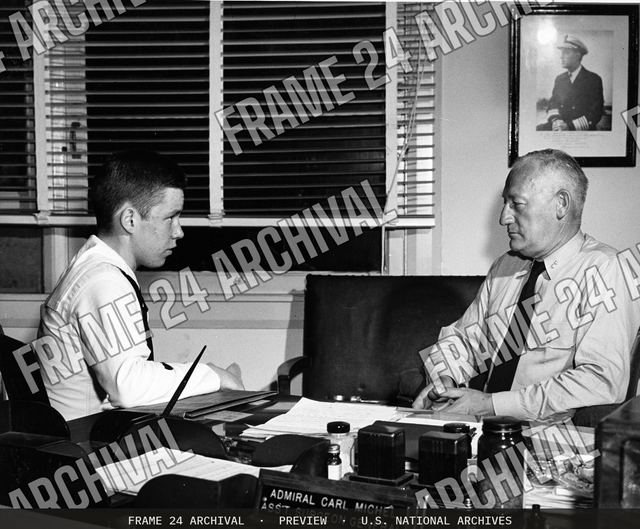 Coast Guardsman Is Empire State Crash Hero (No. 2 in a Series of 3), vintage black and white photograph