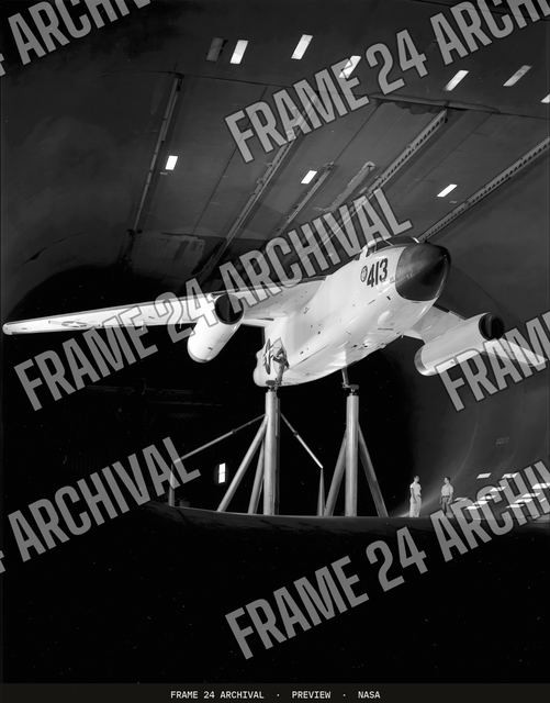 Douglas Xa3D-1 #413 Airplane, vintage black and white photograph