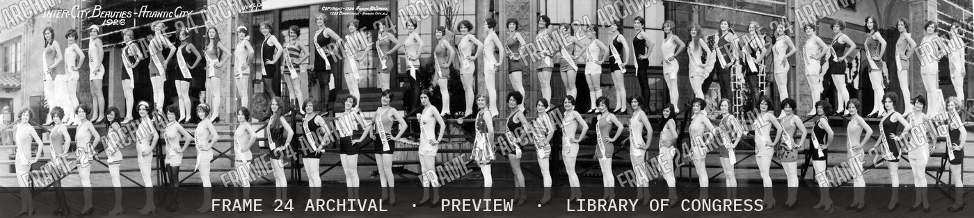 Inter-city beauties, Atlantic City (1926), restored vintage black and white photograph