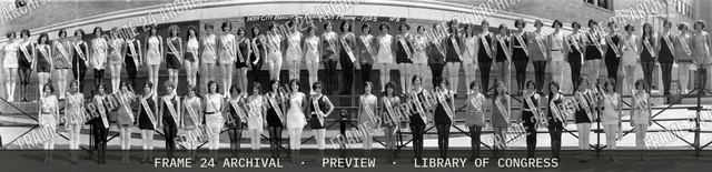 Inter city beauties, Atlantic City Pageant, vintage black and white photograph