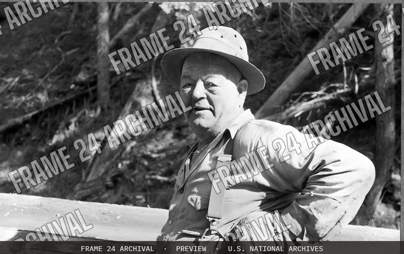 Logging Camps and Crews - Idaho, restored vintage black and white photograph