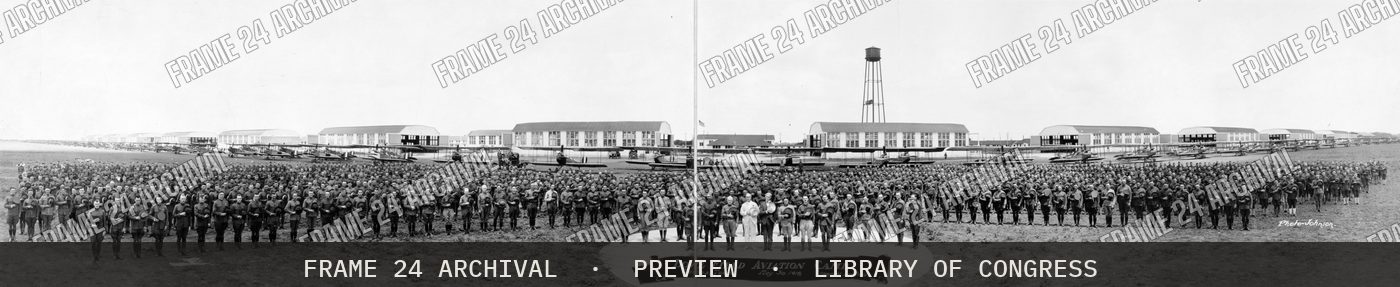 Love Field Aviation Camp, Dallas, Texas, May 30 (1918), restored vintage black and white photograph