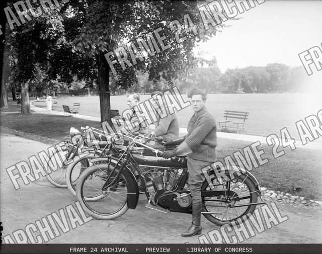 Motorcycle team, relay to Fisco?, vintage black and white photograph