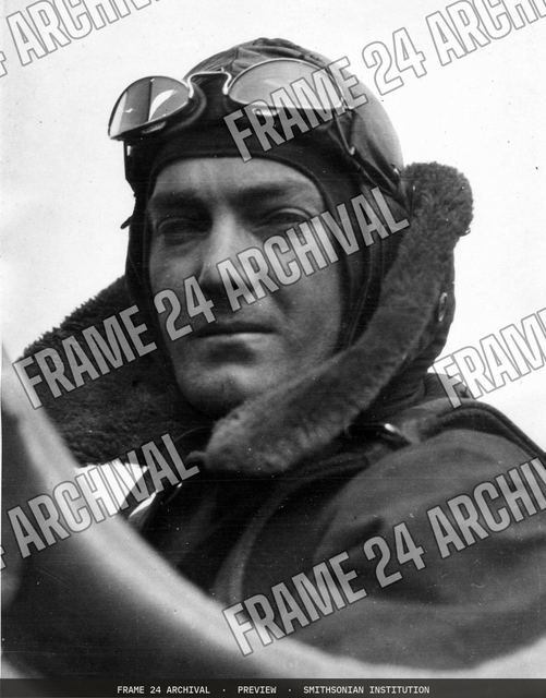 Photograph of airmail pilot Warren D. Williams, vintage black and white photograph