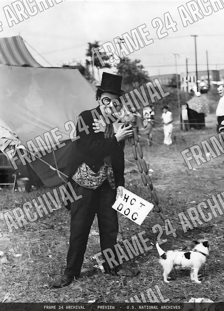 Photograph of Charlie Fortuna, Federal Theatre Circus Clown, vintage black and white photograph