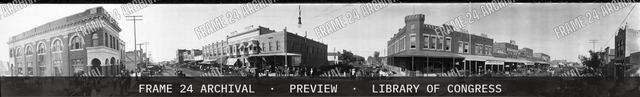 Ponca City, Okla. street scene, vintage black and white photograph
