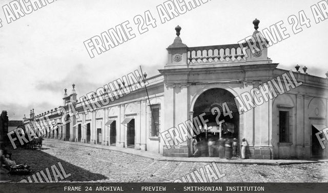 Public Market, Guatemala, vintage black and white photograph