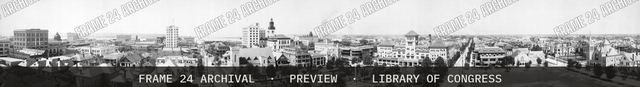 Skyline of Jacksonville, vintage black and white photograph
