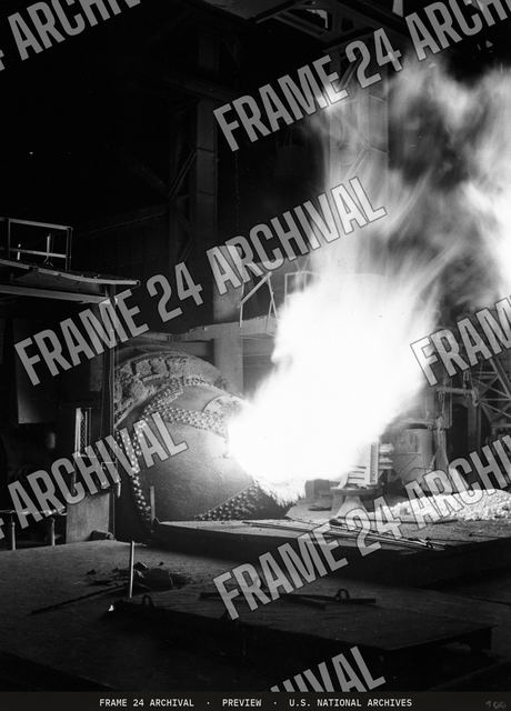 USINOR Steel Mill - Montatair and Denain, vintage black and white photograph