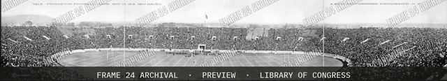 Yale - Princeton football game, Nov. 13, 1915, New Haven, vintage black and white photograph